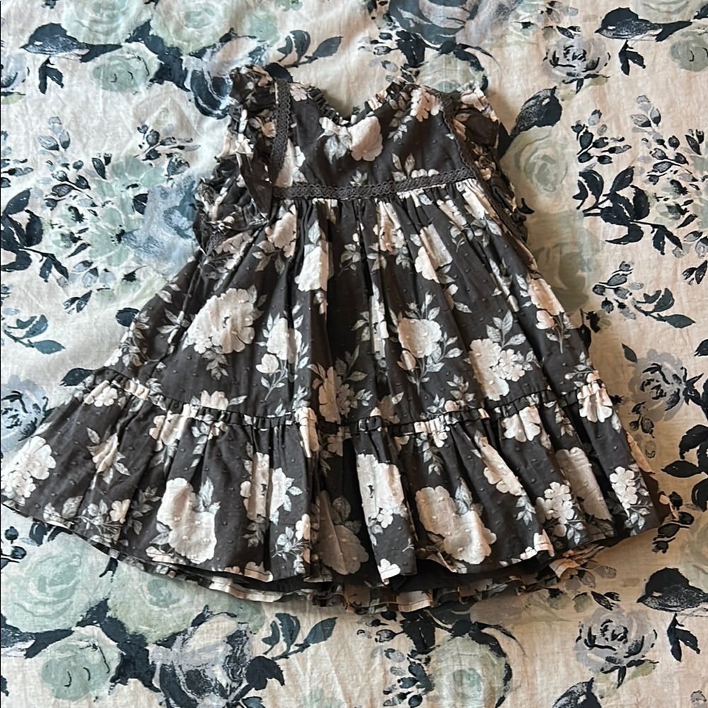 Tahari Floral Ruffle Dress Sz 3T